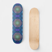 Blume des Lebens - Gold - Fraktal 1 Skateboard (Vorderseite)