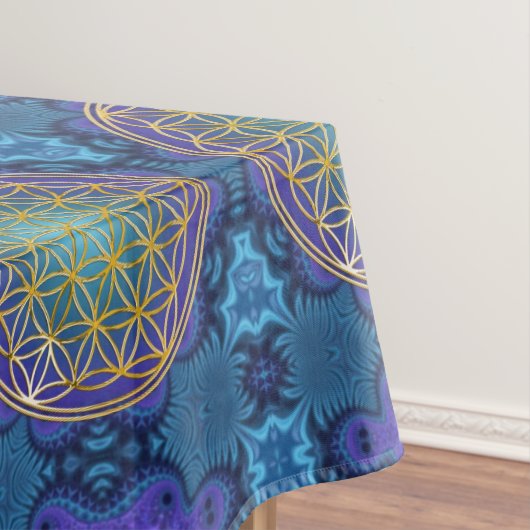 Blume des Lebens - Gold - Fraktal 1 Tischdecke (Beispiel)