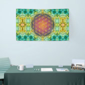 Blume des Lebens - Gold - Fraktal 2 Banner (Messeveranstaltung)