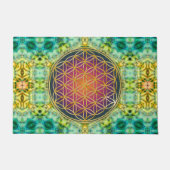 Blume des Lebens - Gold - Fraktal 2 Fußmatte (Vorderseite)