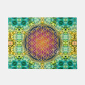 Blume des Lebens - Gold - Fraktal 2 Fußmatte (Vorderseite)