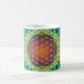 Blume des Lebens - Gold - Fraktal 2 Kaffeetasse (Mittel)