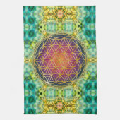 Blume des Lebens - Gold - Fraktal 2 Küchentuch (Vertikal)