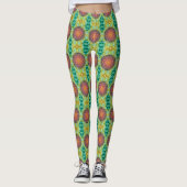 Blume des Lebens - Gold - Fraktal 2 Leggings (Vorderseite)