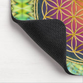 Blume des Lebens - Gold - Fraktal 2 Mousepad (Ecke)