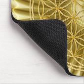 Blume des Lebens | Gold, groß, leicht Mousepad (Ecke)