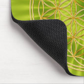 Blume des Lebens | Gold, groß Mousepad (Ecke)
