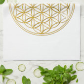 BLUME DES LEBENS - Gold Handtuch (Gefaltet)