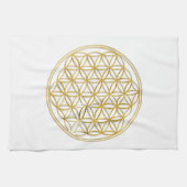 BLUME DES LEBENS - Gold Handtuch (Horizontal)
