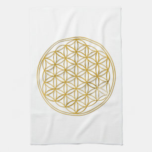 BLUME DES LEBENS - Gold Handtuch