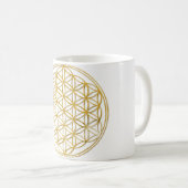 BLUME DES LEBENS - Gold Kaffeetasse (VorderseiteRechts)