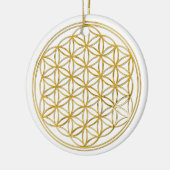 BLUME DES LEBENS - Gold Keramik Ornament (Links)