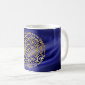 Blume des Lebens | Gold, klein Kaffeetasse (VorderseiteRechts)