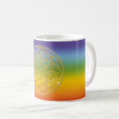 Blume des Lebens | Gold, klein Kaffeetasse (VorderseiteRechts)