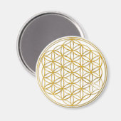 Blume des Lebens | Gold, klein Magnet (Vorderseite/Rückseite)