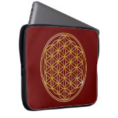 BLUME DES LEBENS - Gold Laptopschutzhülle (Vorne Rechts)