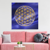 BLUME DES LEBENS - Gold Leinwanddruck (Insitu (Wohnzimmer))