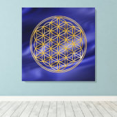 BLUME DES LEBENS - Gold Leinwanddruck (Insitu (Holzboden))