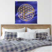 BLUME DES LEBENS - Gold Leinwanddruck (Insitu (Schlafzimmer))