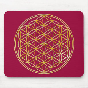 BLUME DES LEBENS - Gold Mousepad