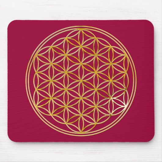 BLUME DES LEBENS - Gold Mousepad (Vorne)