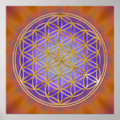 BLUME DES LEBENS - Gold Poster (Vorne)