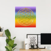 BLUME DES LEBENS - Gold Poster (Heimbüro)
