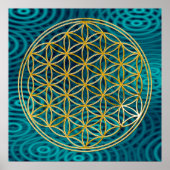 BLUME DES LEBENS - Gold Poster (Vorne)