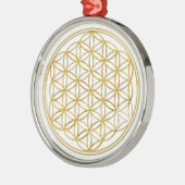 BLUME DES LEBENS - Gold Silbernes Ornament (Links)