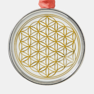 BLUME DES LEBENS - Gold Silbernes Ornament