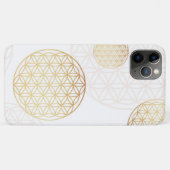 Blume des Lebens - Gold und Weiß Case-Mate iPhone Hülle (Rückseite (Horizontal))