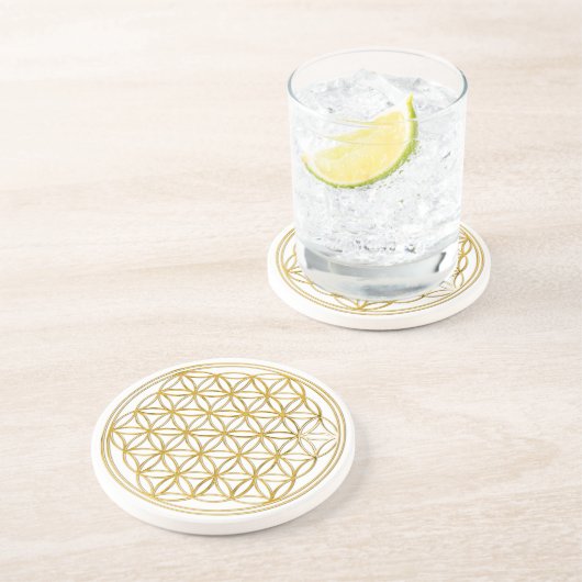 BLUME DES LEBENS - Gold Untersetzer (Seite)