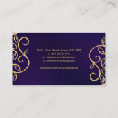 Blume des Lebens - Goldener Swirl Kunst, Dichtung Visitenkarte (Rückseite)