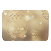 Blume des Lebens, goldenes Funkeln Badematte (Vorderseite)