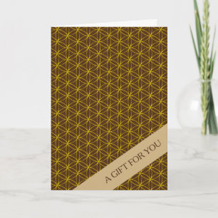 BLUME DES LEBENS - goldenes Stil-Muster Karte