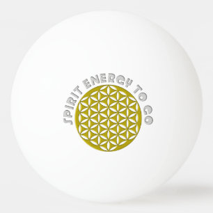 Blume des Lebens goldgelocht - Geistiges Geschick Tischtennisball