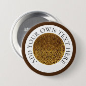 BLUME DES LEBENS - Goldmedaille Button (Vorne & Hinten)