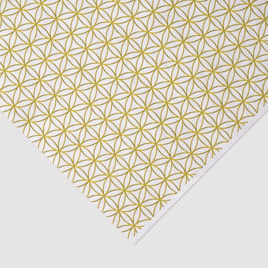 Blume des Lebens - Goldmuster + Ihr backgr. Seidenpapier (Ausschnitt)