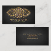 Blume des Lebens - Goldverzierung  Visitenkarte (Vorne/Hinten)