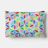 Blume des Lebens Großes Muster - mehrfarbig Zubehörtasche (Vorderseite)