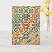 BLUME DES LEBENS - Grunge Muster 1 Karte (Gelbe Blume)