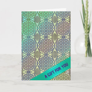 BLUME DES LEBENS - Grunge Muster 2 Karte