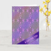 BLUME DES LEBENS - Grunge Muster 3 Karte (Gelbe Blume)