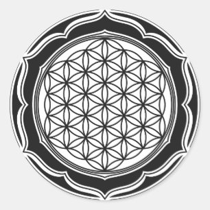 Blume des Lebens, Heilende Geometrie, Heilsymbol Runder Aufkleber