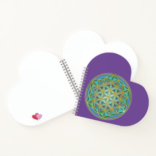 BLUME DES LEBENS - Heilige Geometrie Design 1 Notizblock