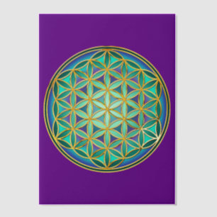 BLUME DES LEBENS - Heilige Geometrie Design 1 Pergament Einladungen