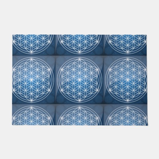 Blume des Lebens Heilige Geometrie formt Samen des Fußmatte (Vorderseite)