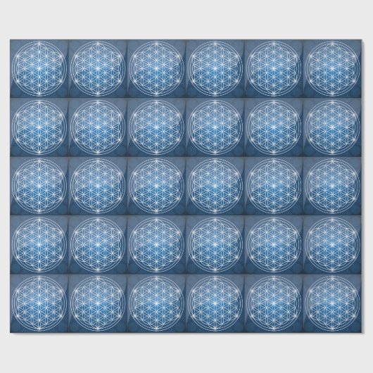 Blume des Lebens Heilige Geometrie formt Samen des Geschenkpapier (Flach)