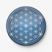 Blume des Lebens Heilige Geometrie formt Samen des Pappteller (Vorderseite)