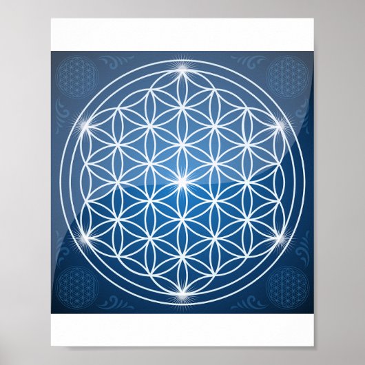 Blume des Lebens Heilige Geometrie formt Samen des Poster (Vorne)